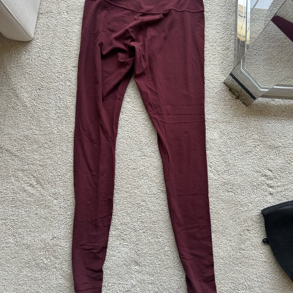 Burgundy Leggings - Lululemon Align 28 inch - size 8